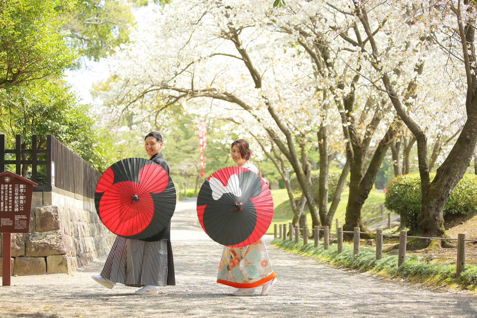 ディズニー/京都伝統工芸 和日傘 ➄ミニー月奴/黒