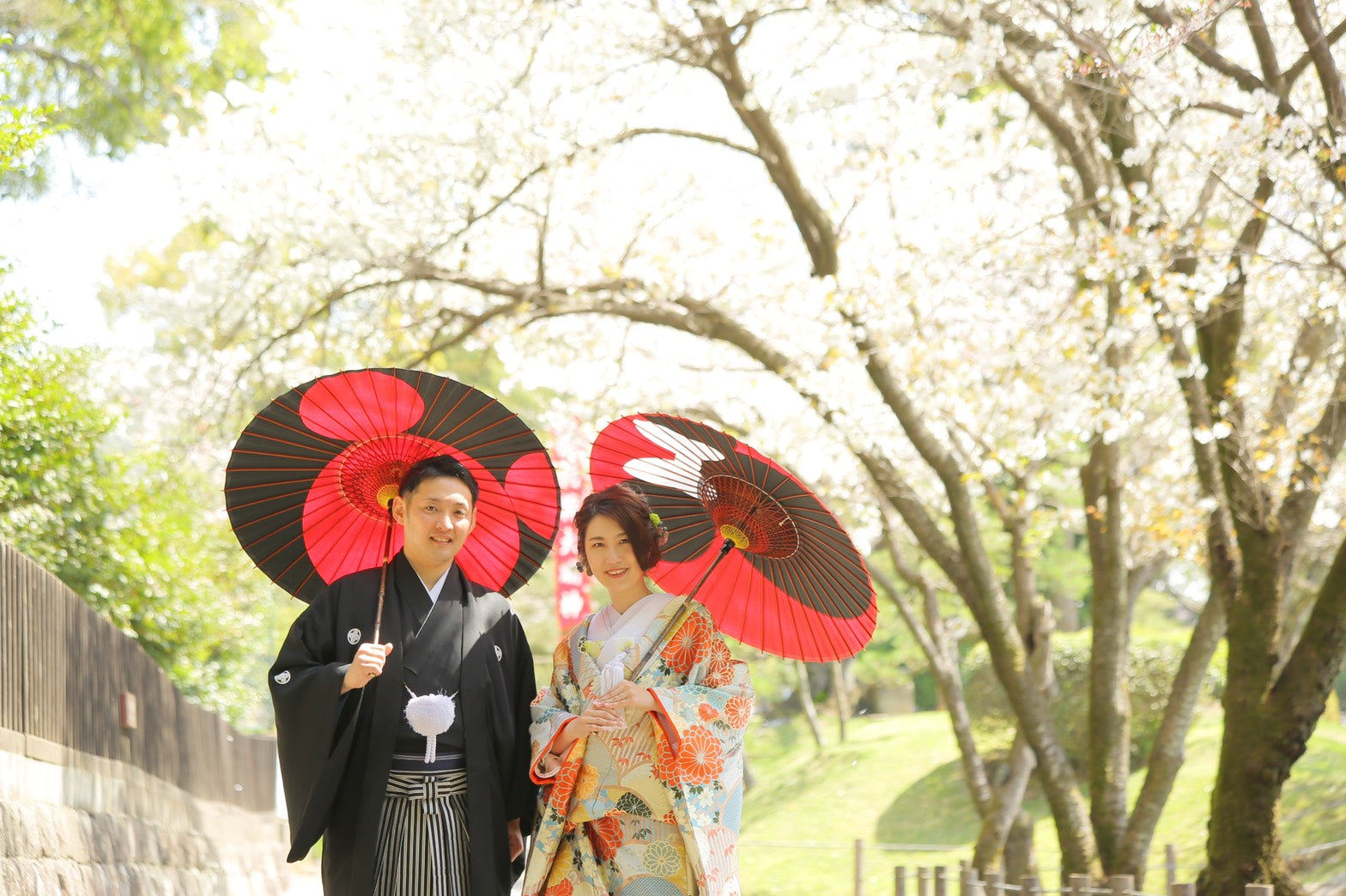 ディズニー/京都伝統工芸 和日傘 ➄ミニー月奴/黒