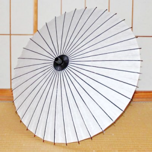 黒竹日傘 縁 雲竜紙 真白 日本最古の和傘屋 辻倉