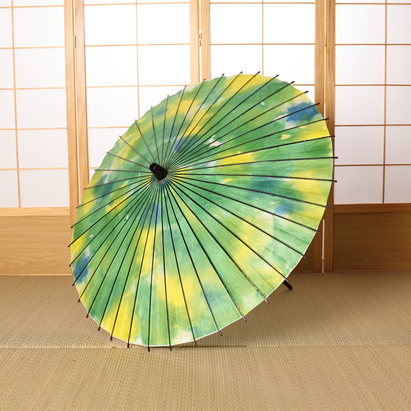 Violet (Green) / Japanese Black Bamboo Parasol - 日本最古の和傘屋 辻倉