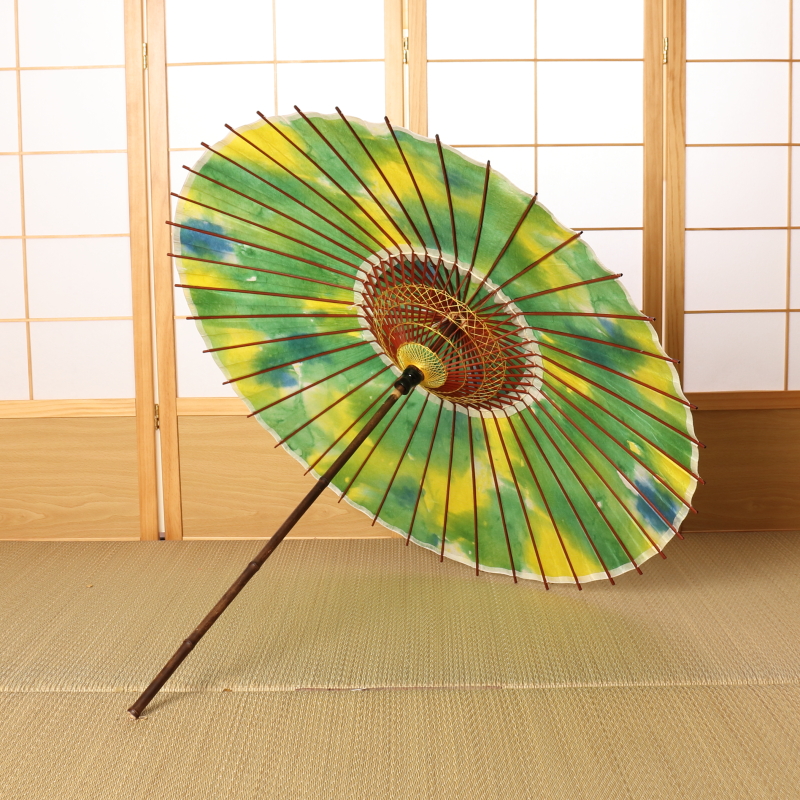 Violet (Green) / Japanese Black Bamboo Parasol - 日本最古の和傘屋 辻倉